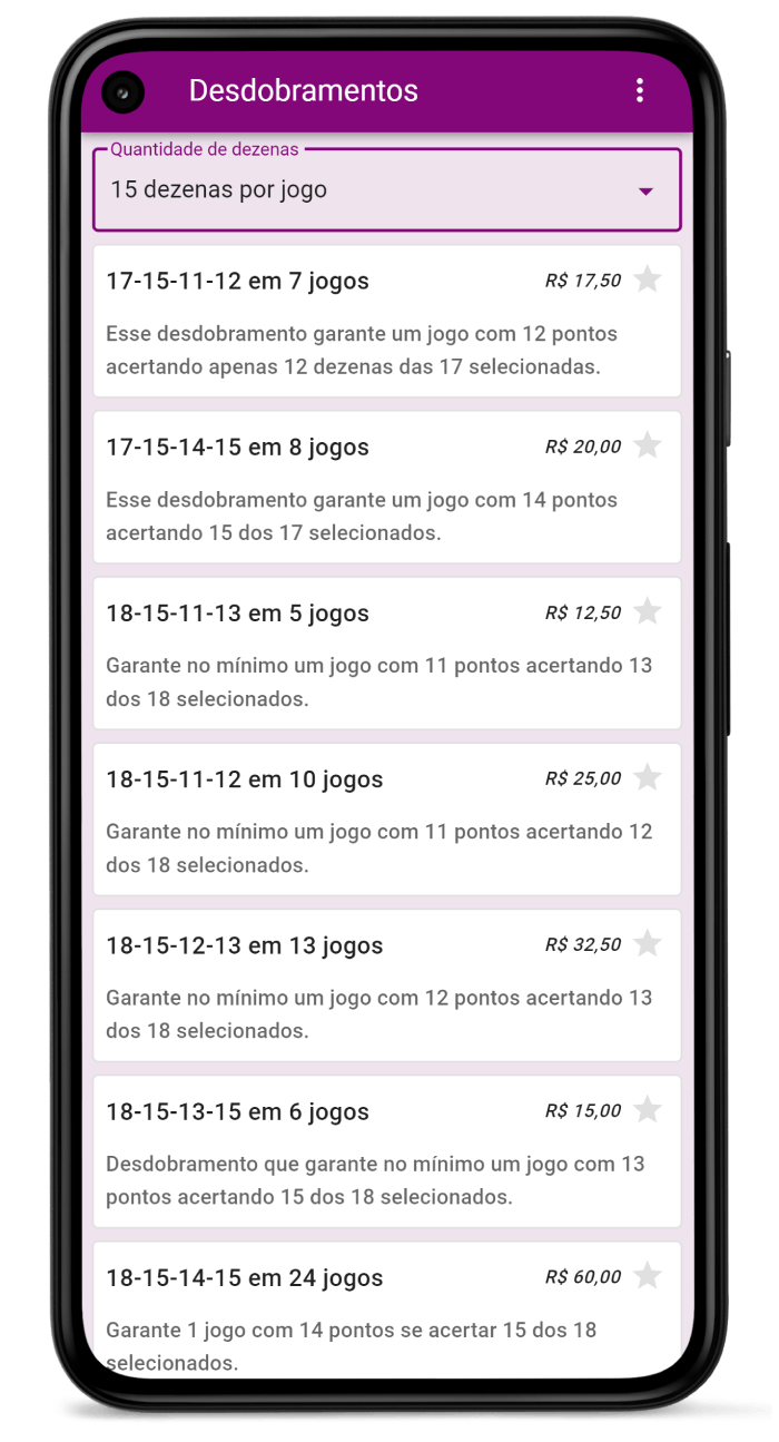 App Lotofácil Mais fácil