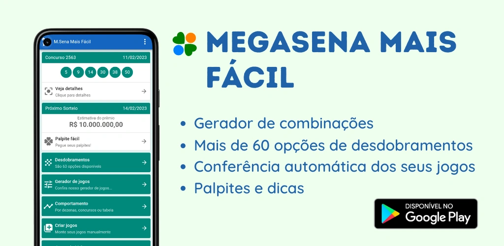 Mega Sena Pro: Resultados, Gerador de jogos APK for Android Download